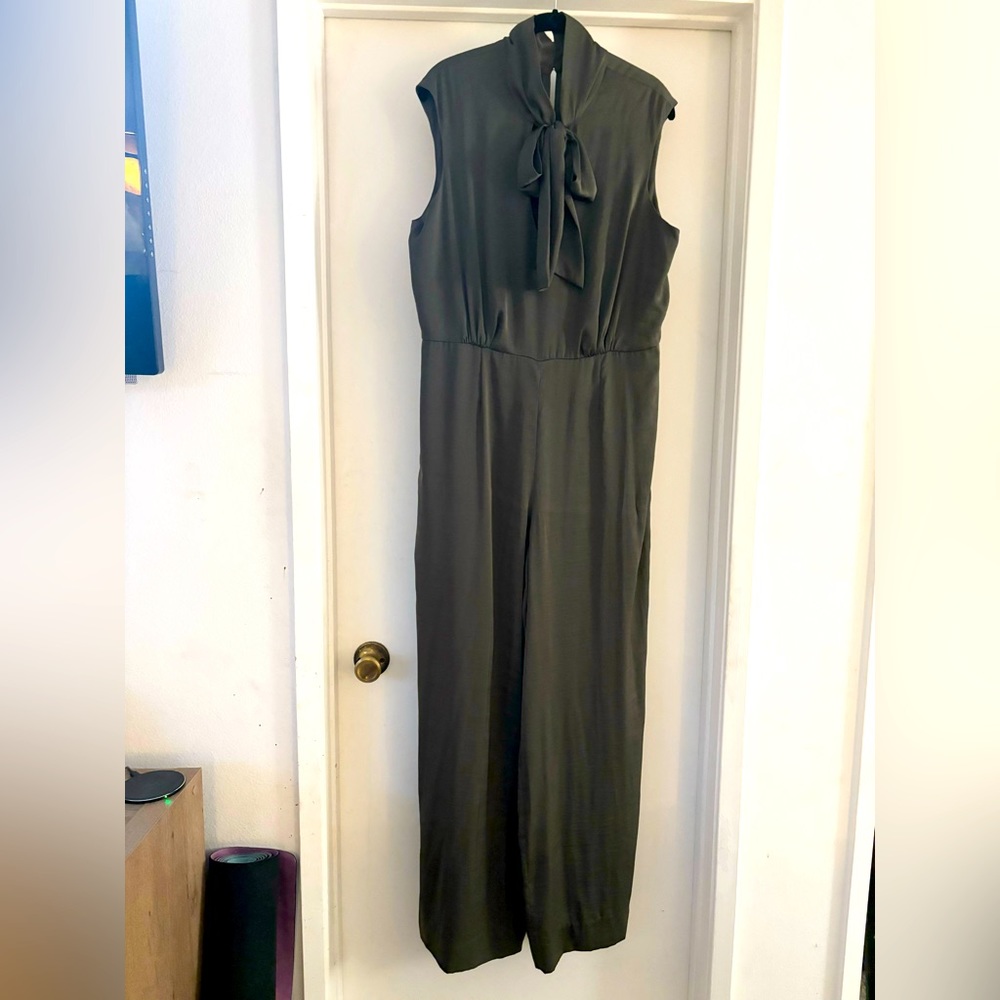 BCBG Smoke Grey Jumpsuit Size L